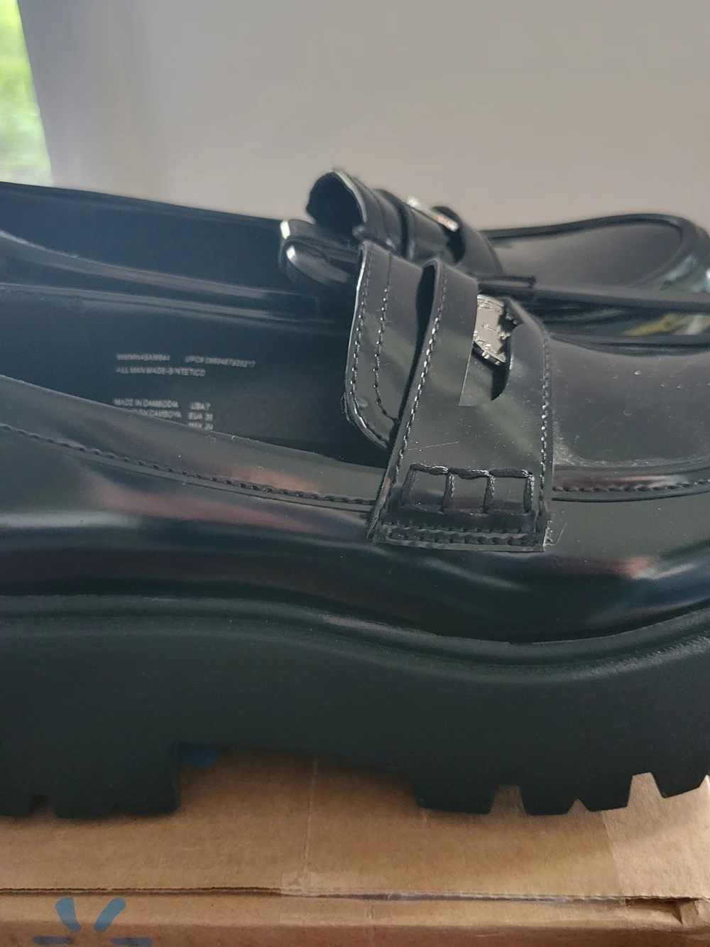 Madden NYC Women's Black Platform Penny Loafers Sz 7 Nwt